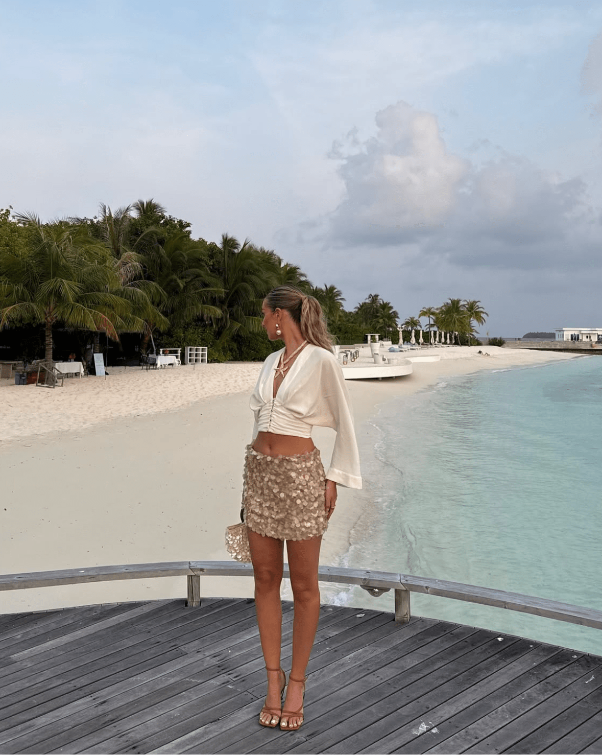 Dakota Minigonna da Spiaggia con Paillettes