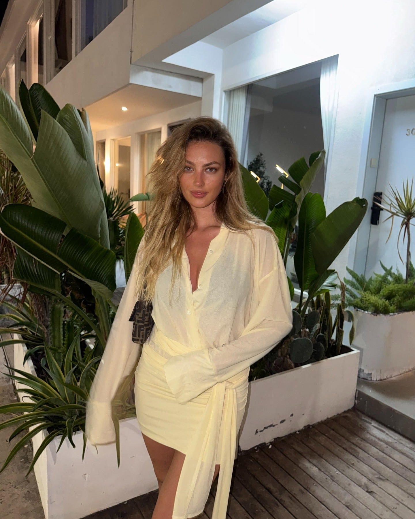 Sienna Abito Camicia a Maniche Lunghe