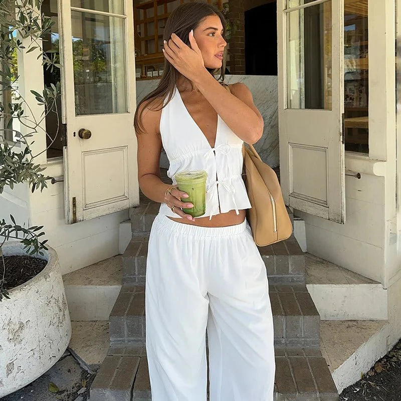 Completo Due Pezzi Lerma Halter in Cotone