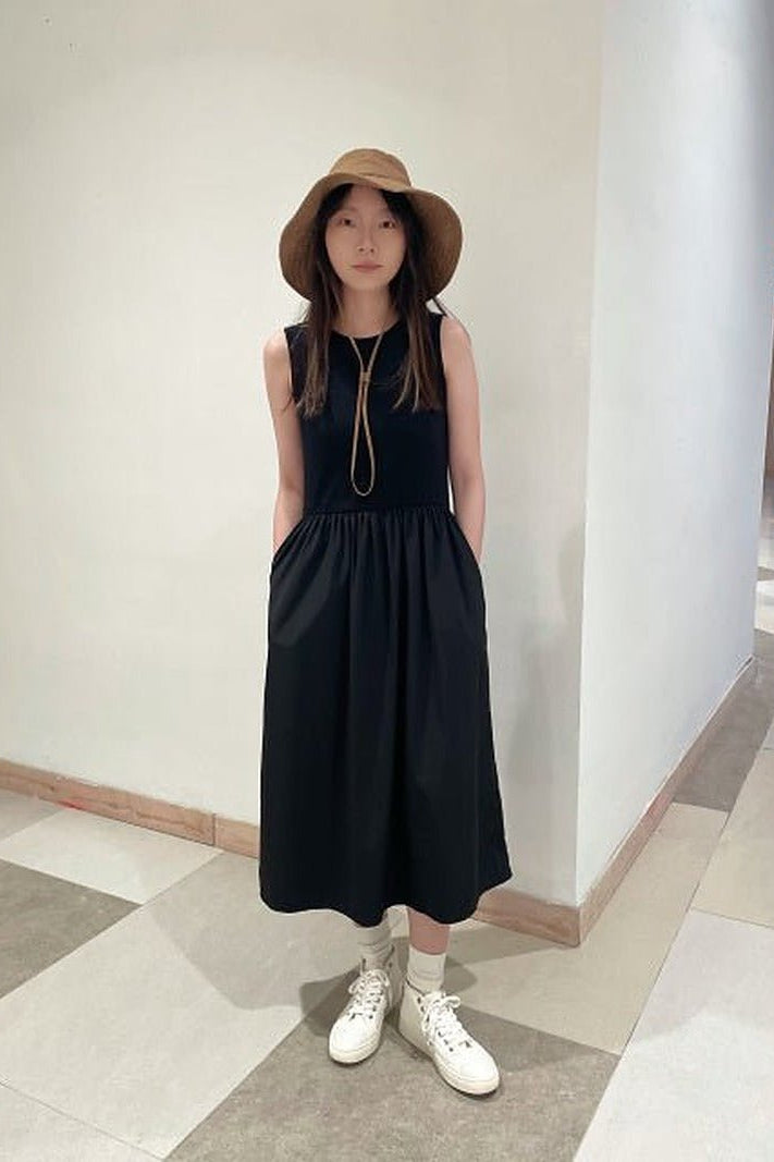 SOKYND Adileh Sleeveless Summer Dress DressBlackS