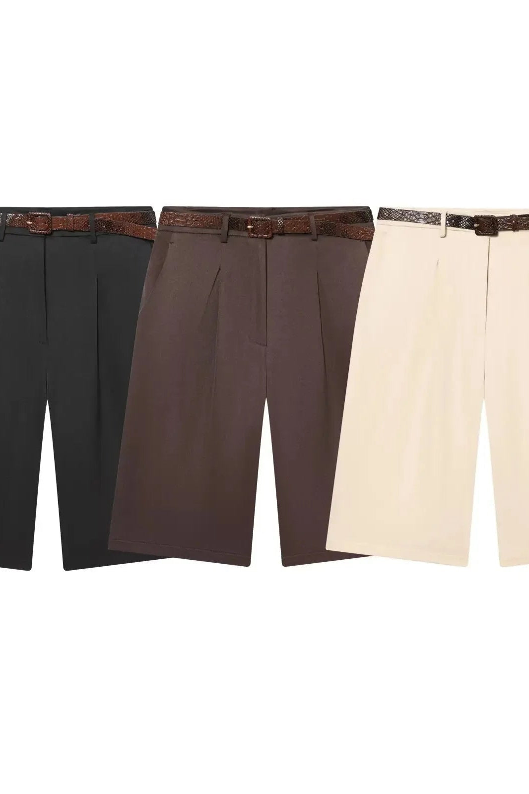 SOKYND Anaïs High Waist Belted Bermuda Shorts BottomsSOKYND-906263-BLA-XS-07447BlackXS
