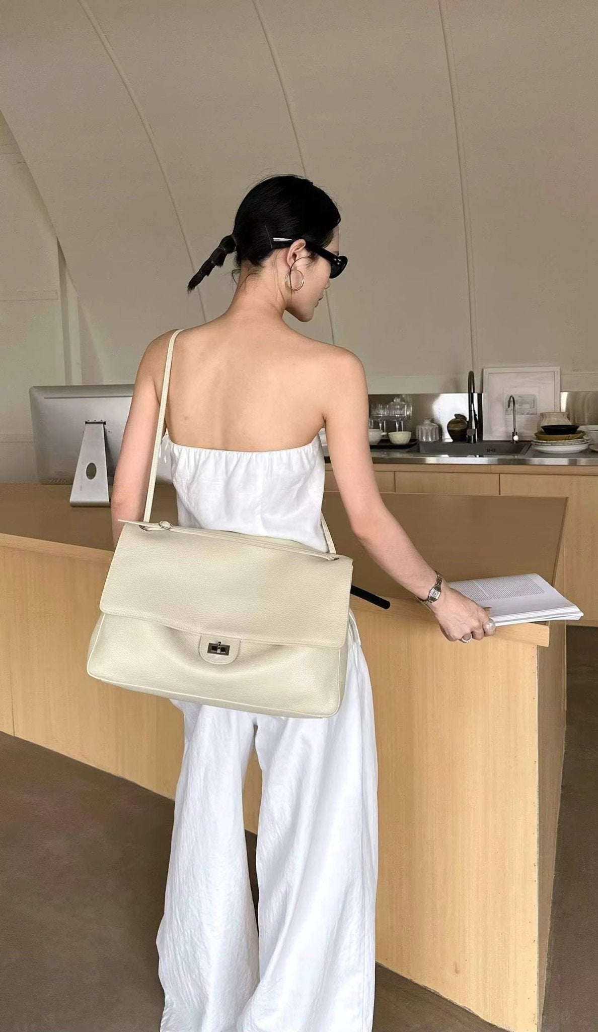 SOKYND Angela Chevron Crossbody Bag BagSOKYND-931735-BEI-OS-54615Beige