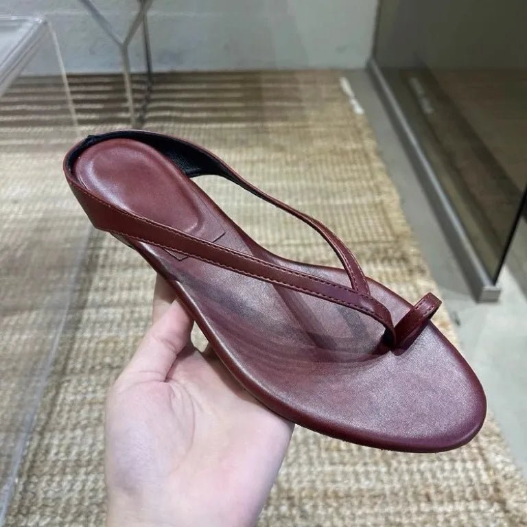 SOKYND Angela Clip Toe Flat Slipper ShoesSOKYND-910551-BLA-39-04439Black39