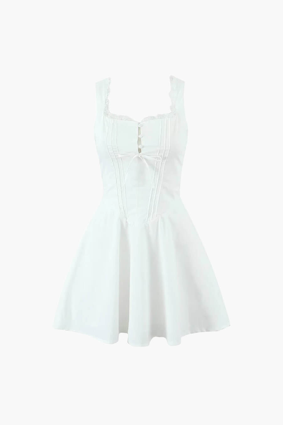 SOKYND Anikka Sleeveless Lace Up Back Dress Dresses1005008269228899-;ut1772479400887289693WhiteS