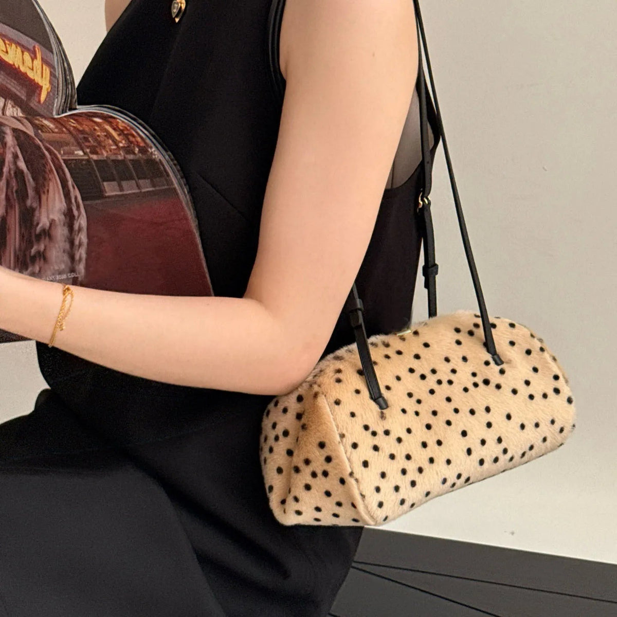 SOKYND Anna Cheetah Faux Fur Shoulder Bag BagSOKYND-427991-BEI-28-67735Beige28x12x18 cm