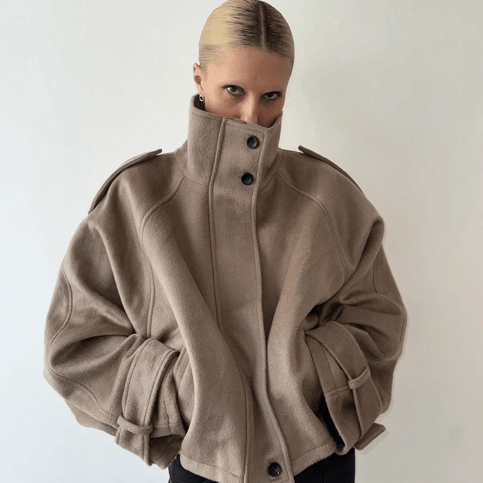 SOKYND Anna Cropped Wool Blend Coat JacketsSOKYND-299607-BEI-XS-05271BeigeXS
