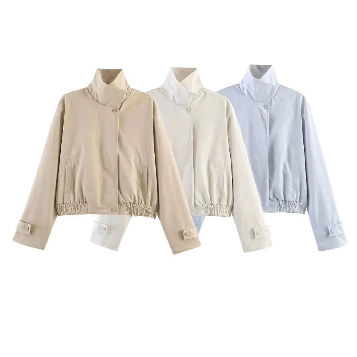 SOKYND Anne High Neck Zip Jacket JacketSOKYND-111575-LIG-S-40279Light BlueS