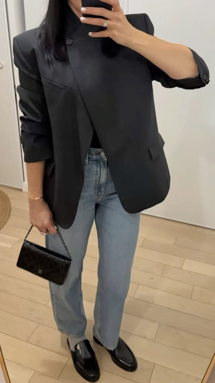 SOKYND Annie Vintage Asymmetric Blazer JacketSOKYND-119575-BLA-XS-83159BlackXS
