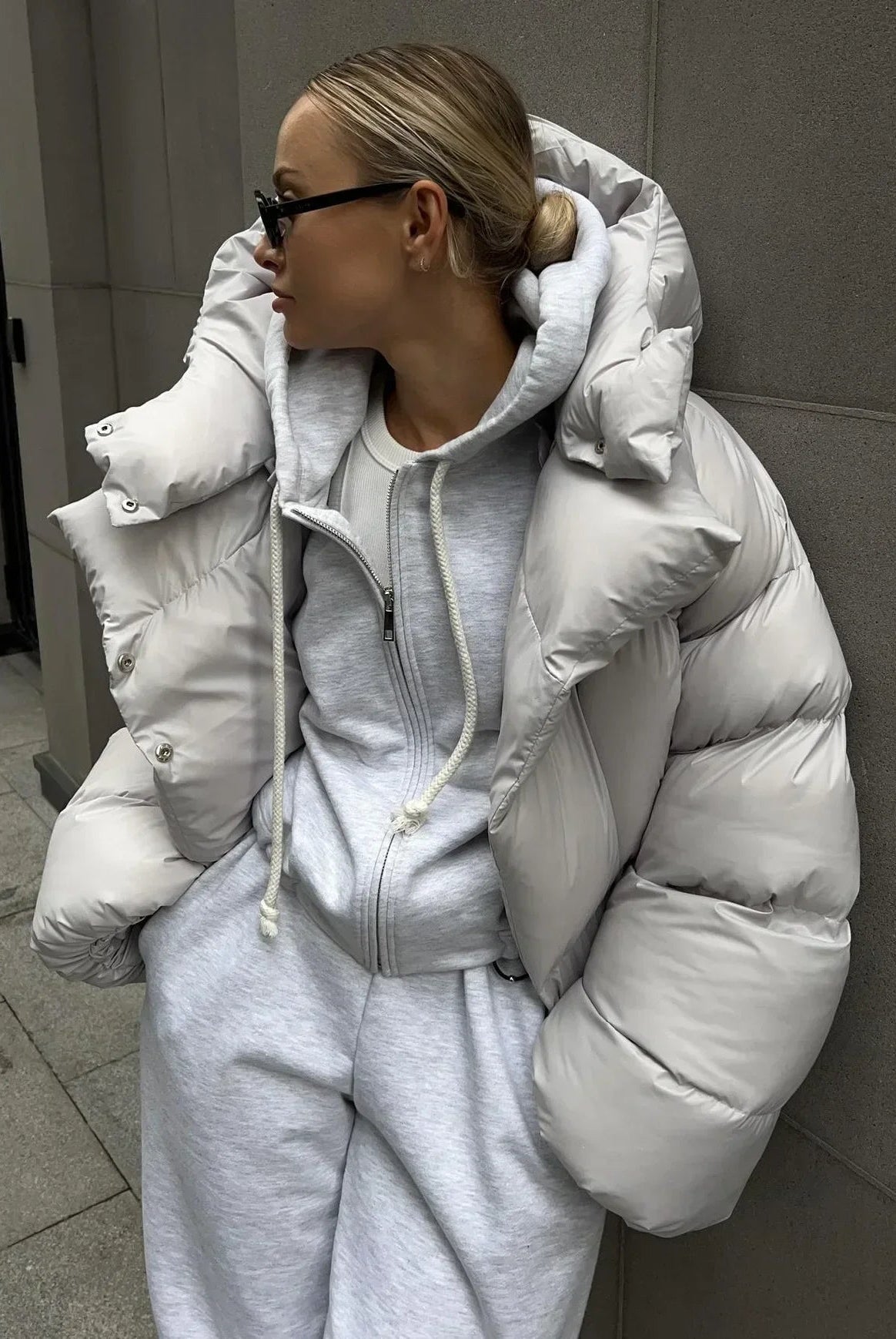 SOKYND Bettina Puffer Jacket Coats & JacketsAn1767625273841637856Light GrayS