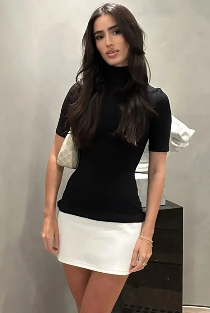 SOKYND Betty High Neck Mini Dress DressesFp1772777205913522135M