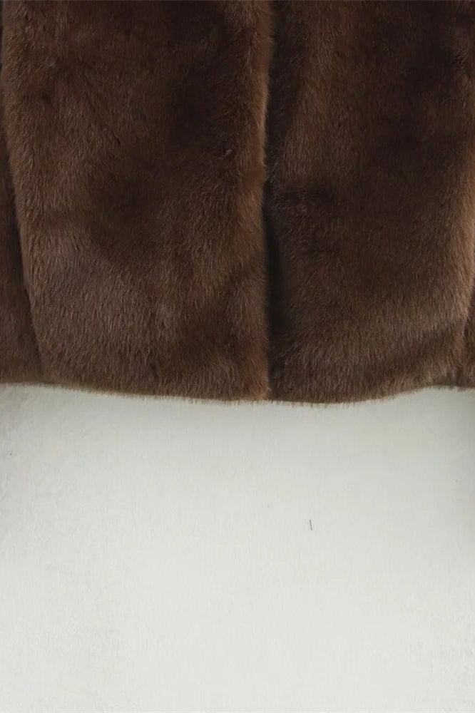 SOKYND Brittany Faux Fur Jacket Coats & JacketsSu1767356248756531430BrownM