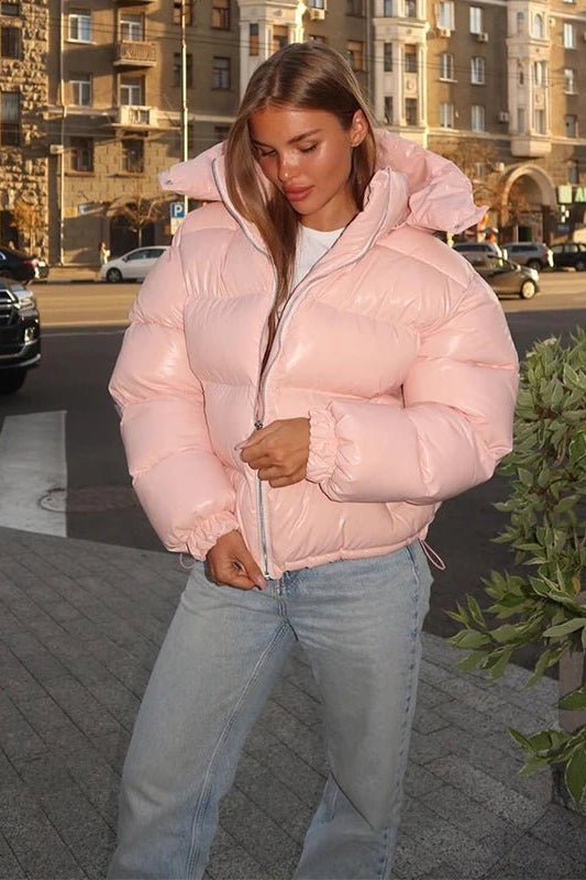 SOKYND Davina Hooded Puffer Jacket Coats & JacketsQN1767356248748141025PinkM