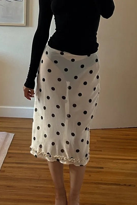 SOKYND Delilah Sheer Mesh Midi Skirt BottomsSOKYND-552983-WHI-S-00695WhiteS