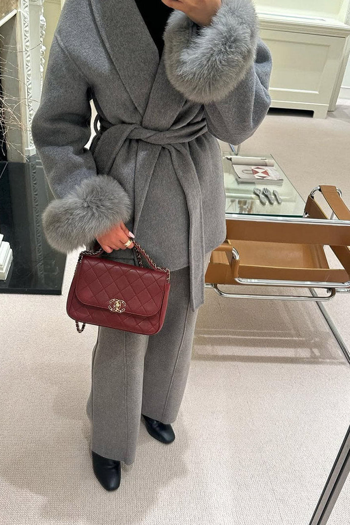 SOKYND Ellianna Faux Fur Coat Coats & JacketsCm1767356248751930600GrayS