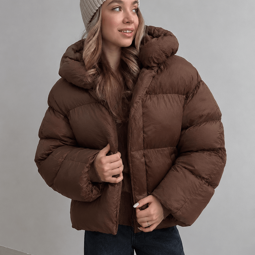 SOKYND Ellie Lightweight Puffer Jacket JacketBrownS