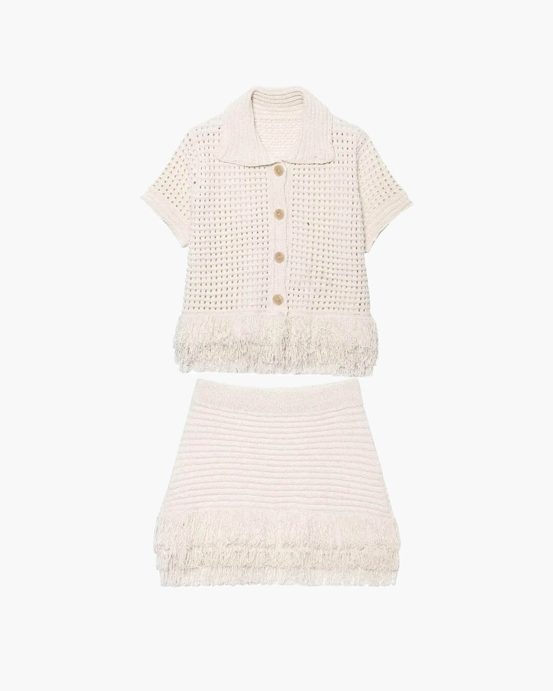 SOKYND Emily Knitted Tassel Skirt Set Matching SetsSOKYND-903191-SET-WHITE-28247SetWhite