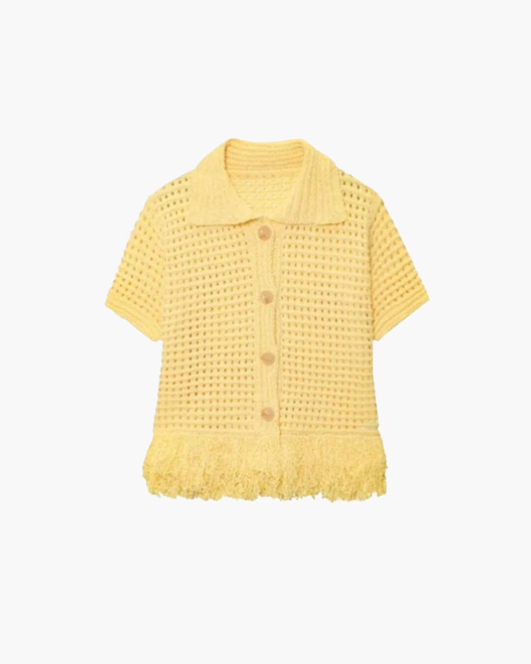 SOKYND Emily Knitted Tassel Skirt Set Matching SetsTopYellow