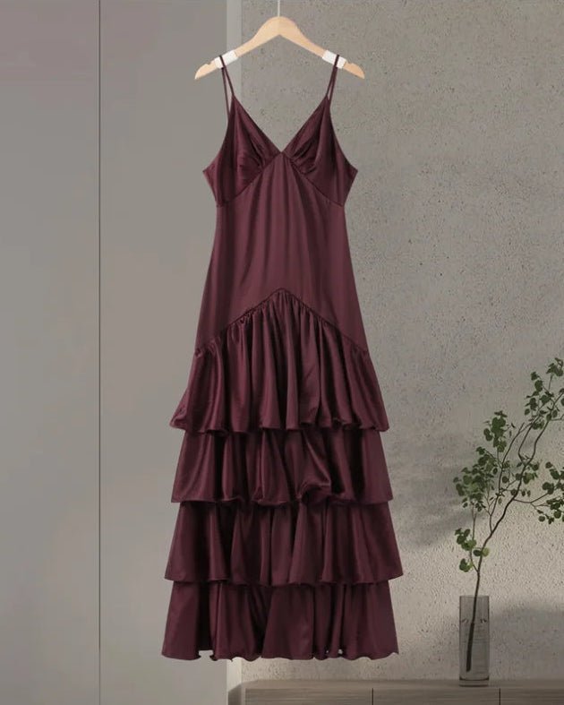SOKYND Eve Ruffled Sling Evening Dress DressSOKYND-788759-PUR-L-37559PurpleL