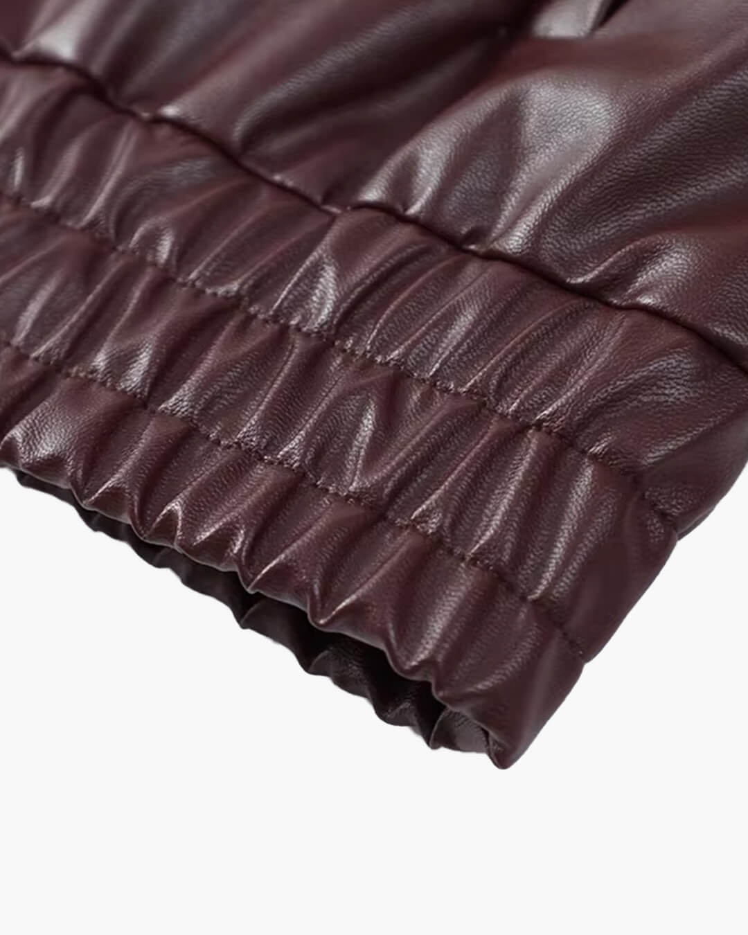 SOKYND Hannah Faux Leather Lapel Jacket JacketSOKYND-120407-WIN-S-51159WineS