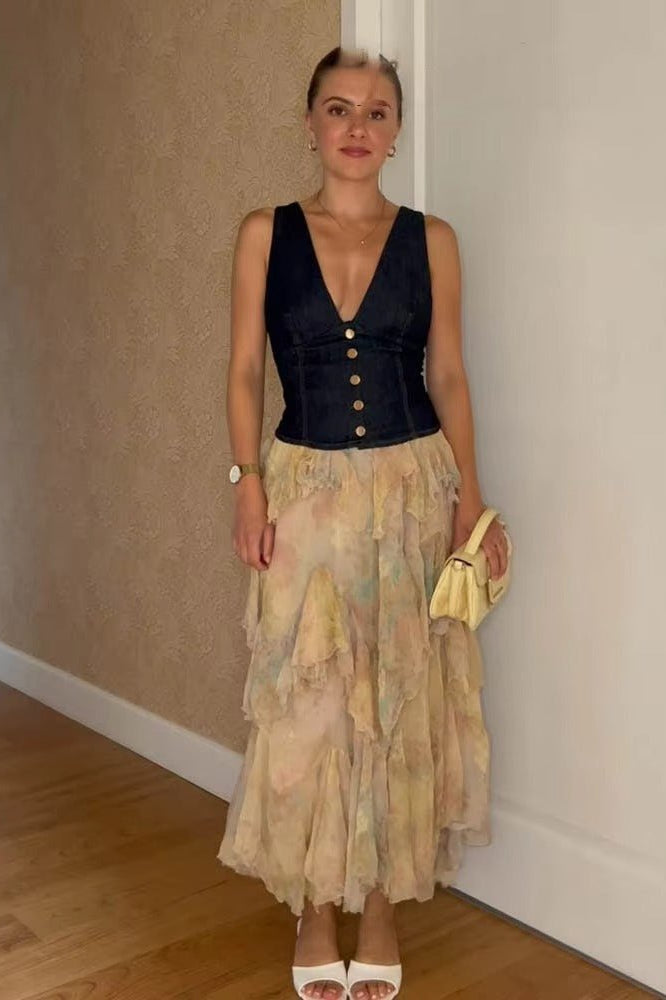 SOKYND Hannah Tiered Boho Maxi Skirt SkirtSOKYND-910295-XS-OS-09239XS