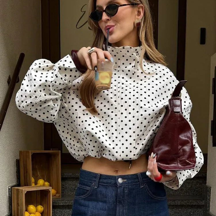 SOKYND Hera Polka Dot Jacket Coats & JacketsjE1774219786673501124WhiteXS