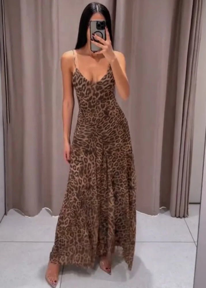 SOKYND Jasmine Leopard Print Strap Maxi Dress DressSOKYND-233047-S-OS-50167S