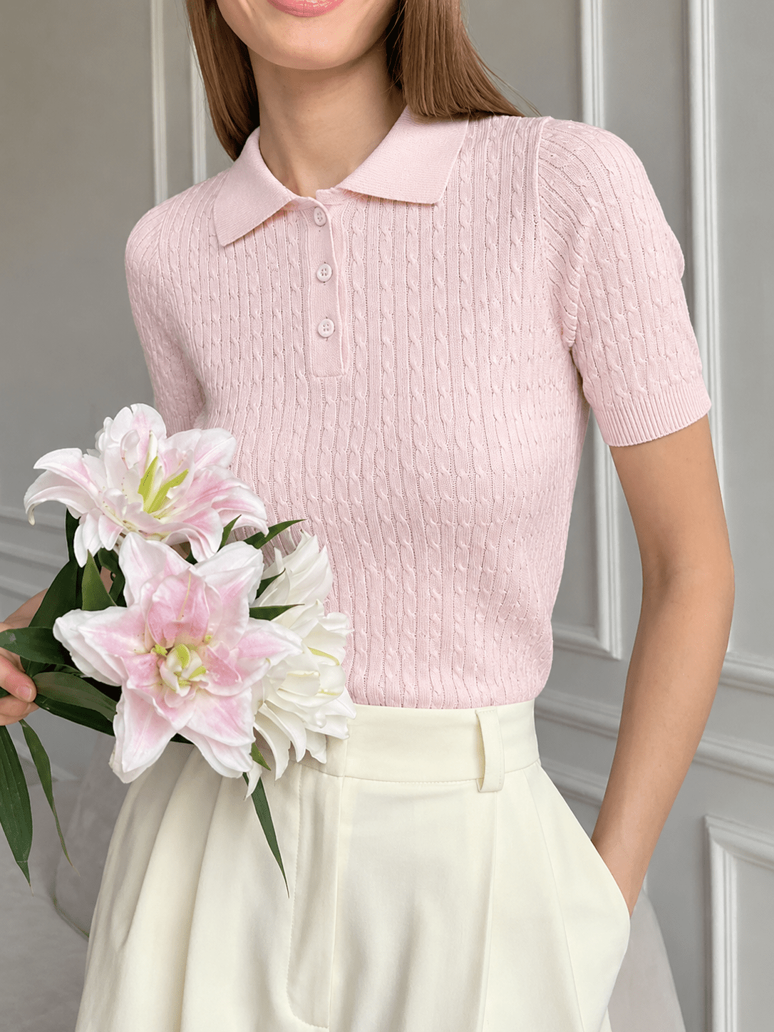 SOKYND Juliet Knitted Polo Top TopsSOKYND-664023-S-OS-91607S