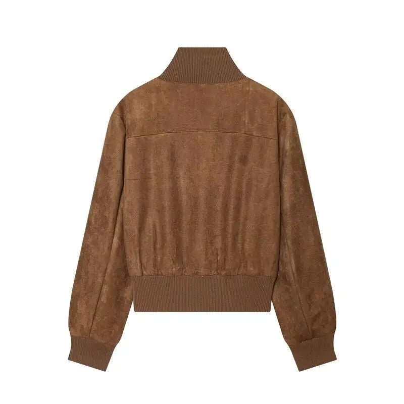 SOKYND Kelly Faux Suede Bomber Jacket JacketSOKYND-911703-WHI-XS-26967WhiteXS