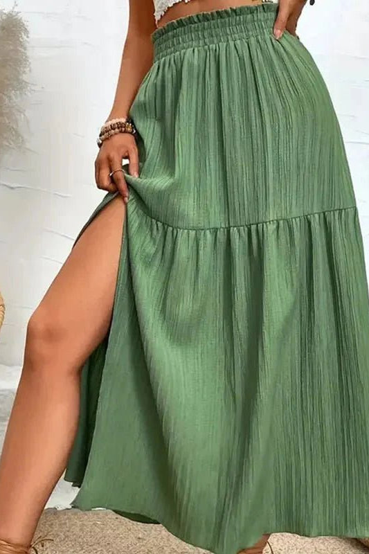 SOKYND Lavinia Bohemian Midi Ruffle Skirt SkirtsSOKYND-276567-BLA-S-41239BlackS