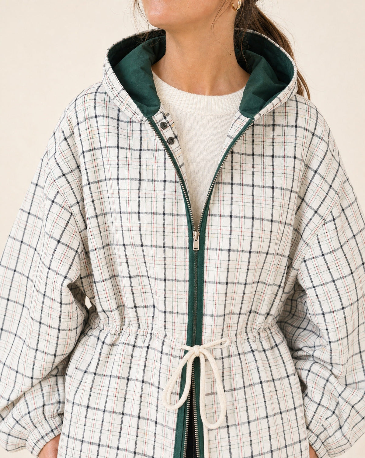 SOKYND Leah Retro Plaid Hooded Jacket JacketSOKYND-410199-S-OS-96695S