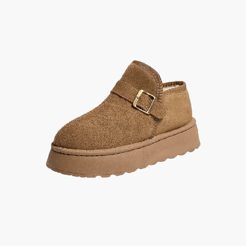 SOKYND Lena Slip-On Suede Platform Ankle Booties ShoesSOKYND-016215-BRO-41-18679Taupe41
