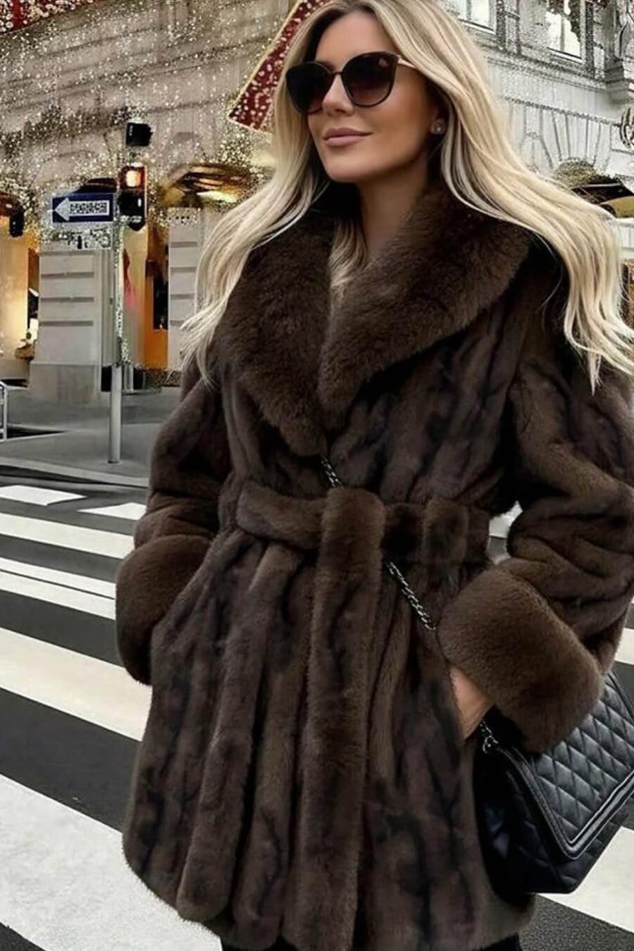 SOKYND Leslie Faux Fur Coat Coats & JacketshV1767356248749150219SCoffee
