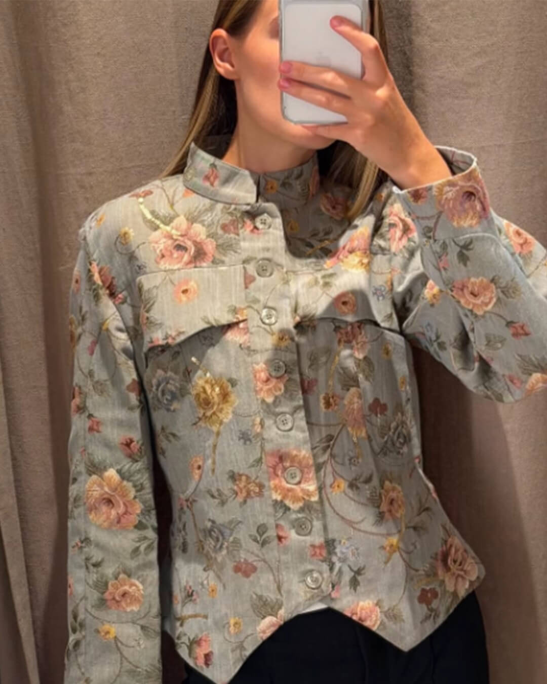 SOKYND Lily Vintage Jacquard Cropped Jacket JacketSOKYND-319063-L-OS-58679L