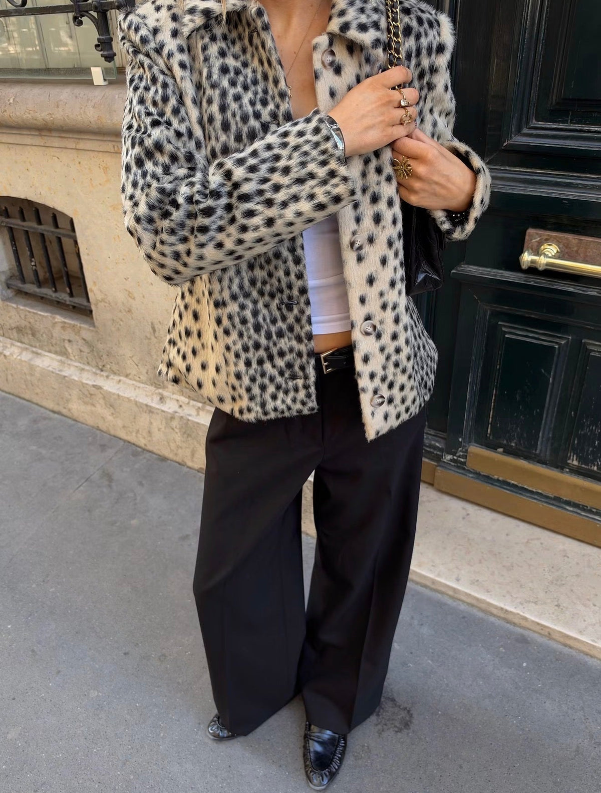 SOKYND Linda Leopard Faux Fur Lapel Coat CoatSOKYND-680727-M-OS-39159M