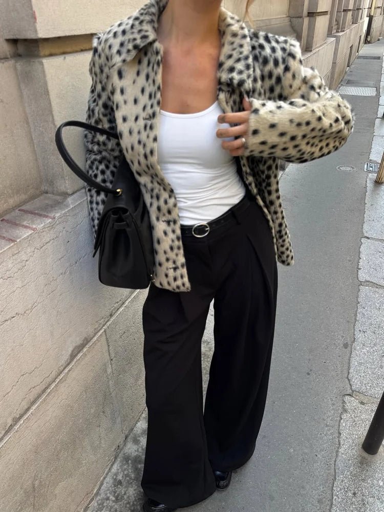 SOKYND Linda Leopard Faux Fur Lapel Coat CoatSOKYND-680727-S-OS-06391S