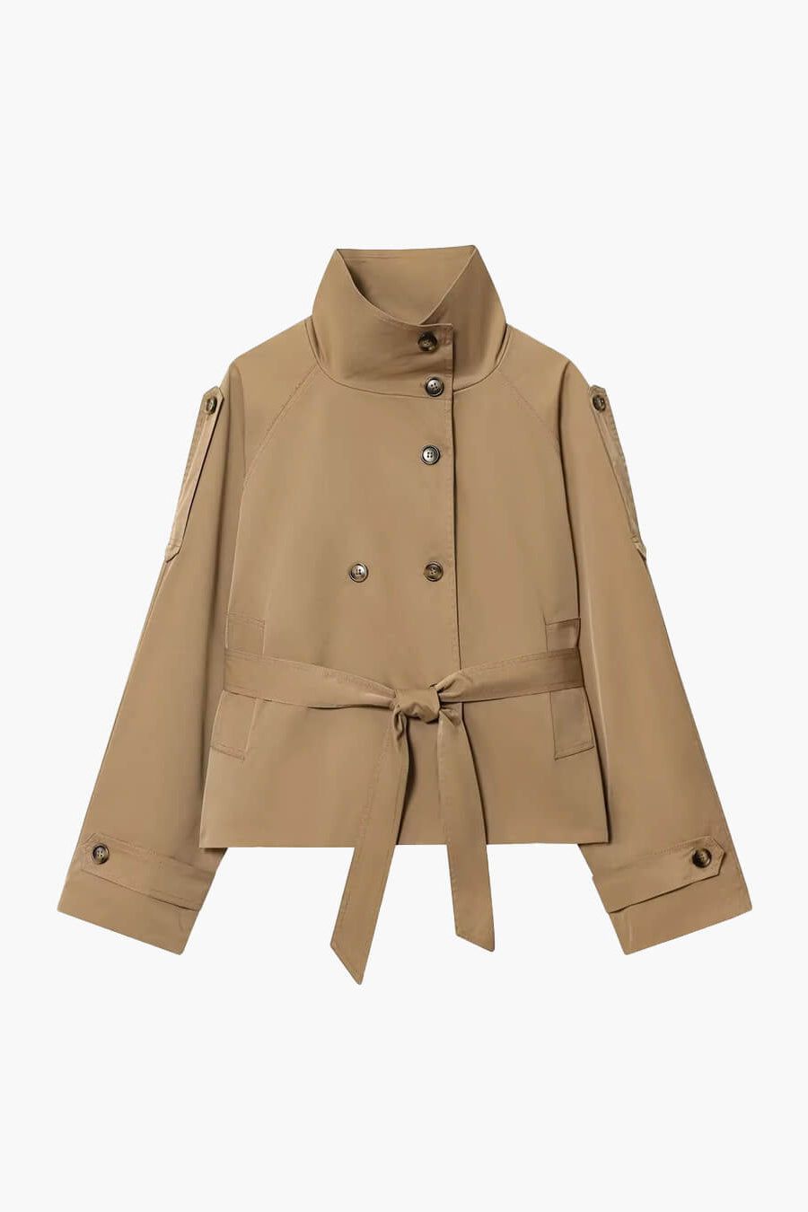 SOKYND Lisette Cropped Trench Coat Coats & JacketsRG1767625273838325068BeigeL