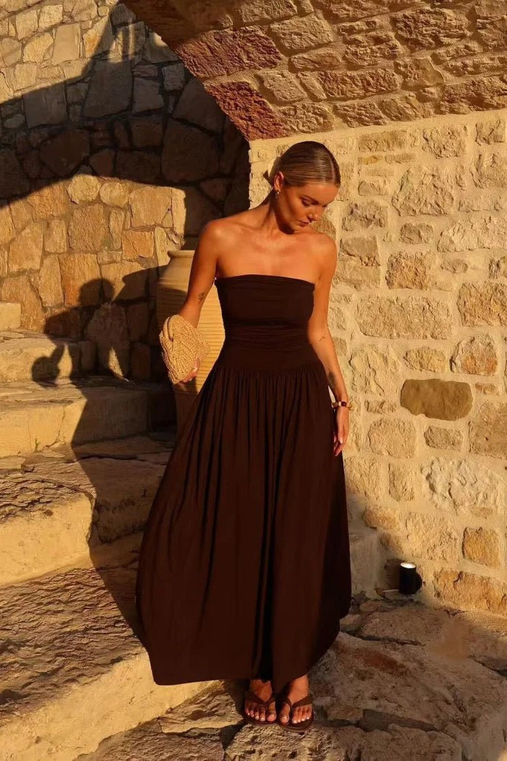 SOKYND Luz Strapless Ruched Maxi Dress Dressestl1774219786668310585M