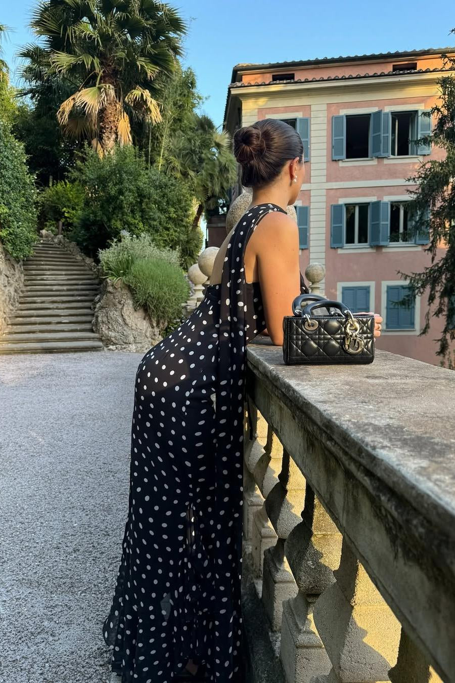 SOKYND Maica Polka Dot Maxi Dress DressL