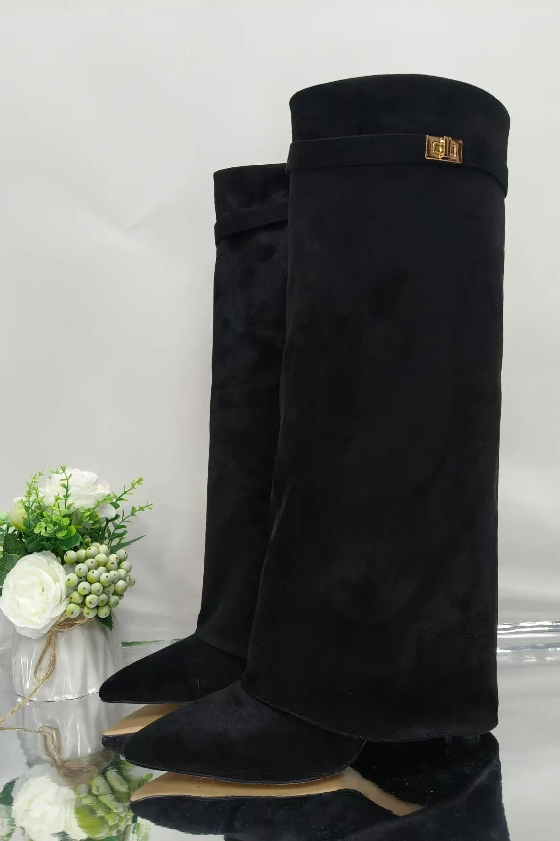 SOKYND Mariella High Boots BootsEF1767356248739390825Black Suede35