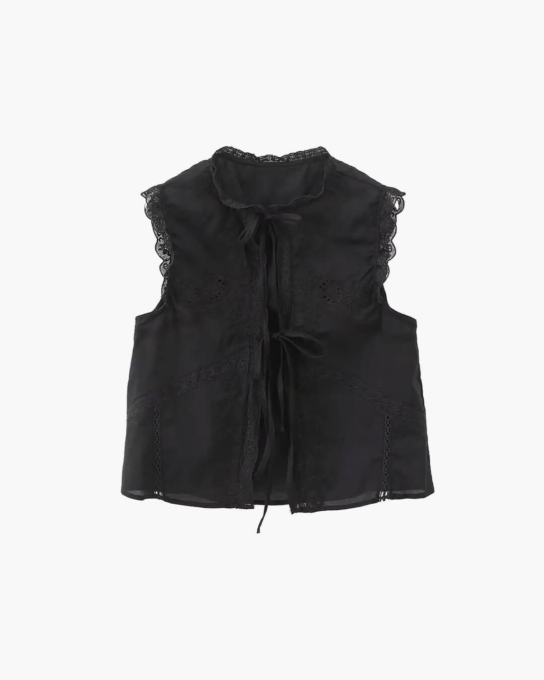 SOKYND Marilyn Embroidered Lace Trim Blouse Topsfe1774219786670318571BlackXS