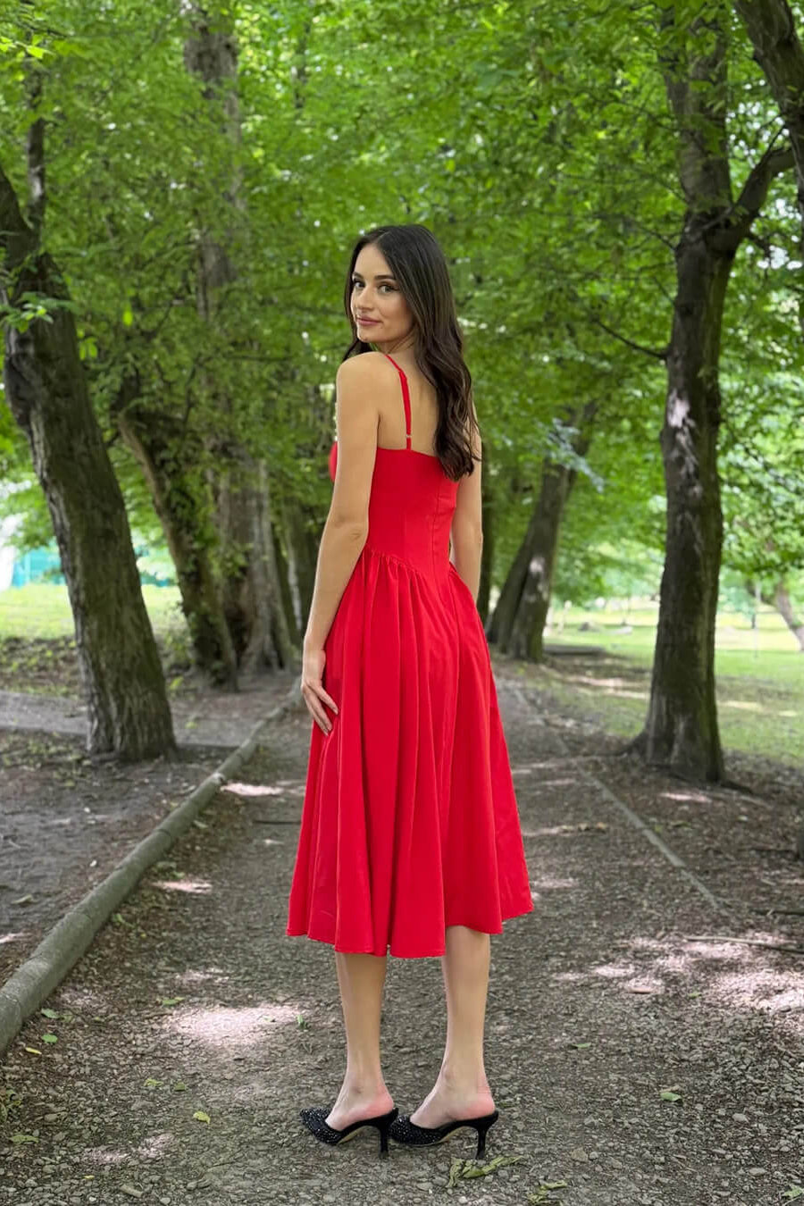SOKYND Marjorie Sleeveless Strap Midi Dress DressessV1772777205902594170RedXS