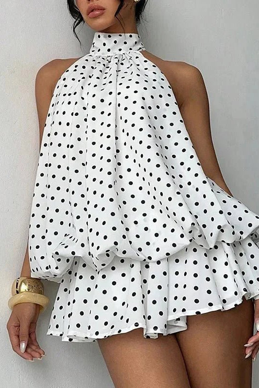 SOKYND Melisande Halter Backless Mini Dress DressesSOKYND-189463-WHI-S-92151WhiteS