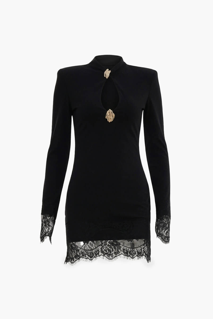 SOKYND Mia High Neck Keyhole Lace Mini Dress DressSOKYND-661079-BLA-XS-26551BlackXS