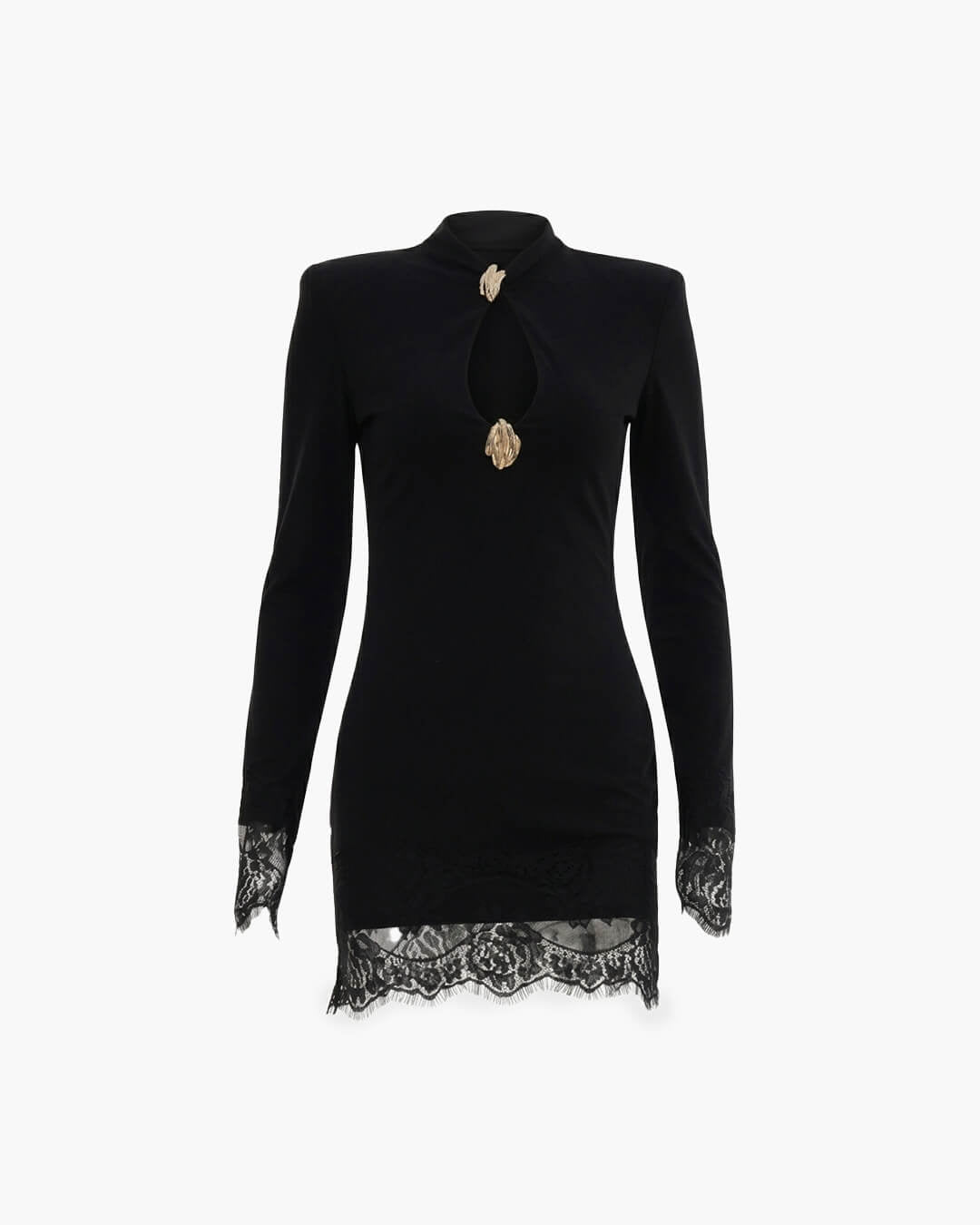 SOKYND Mia High Neck Keyhole Lace Mini Dress DressSOKYND-661079-BLA-XS-26551BlackXS