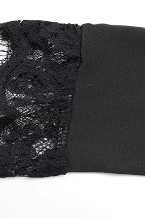 SOKYND Mila Lace Trim Long Sleeve Mini Dress DressSOKYND-157463-BLA-S-76183BlackS