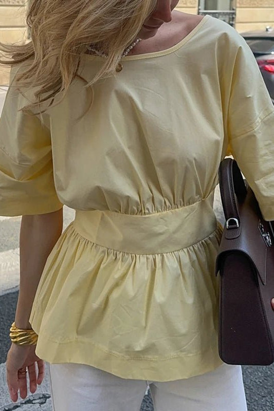 SOKYND Monica Ruffled Backless Blouse BlouseSOKYND-680855-YEL-S-84471YellowS