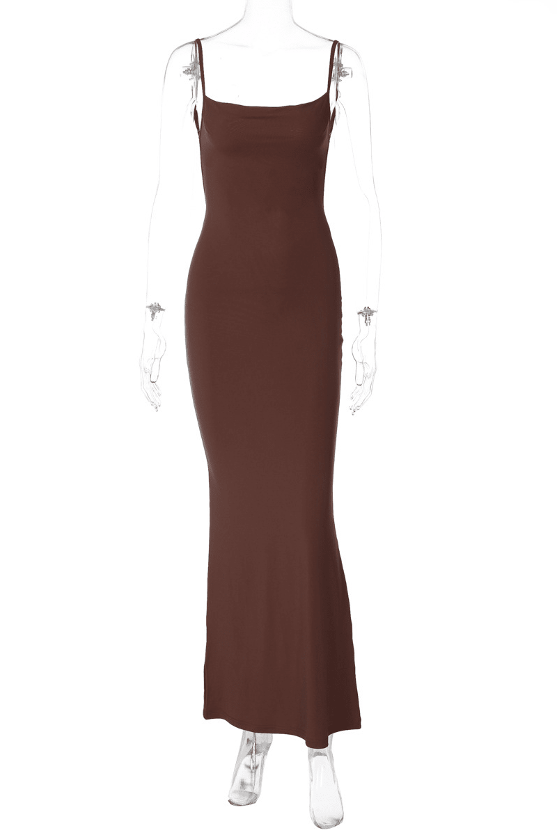 SOKYND Nadira V Neck Strap Midi Dress DressLight GreenXS