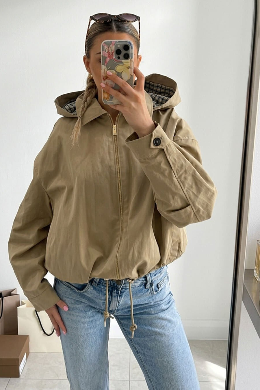 SOKYND Nicole Hooded Zip Jacket JacketSOKYND-213655-BEI-XS-39735BeigeXS