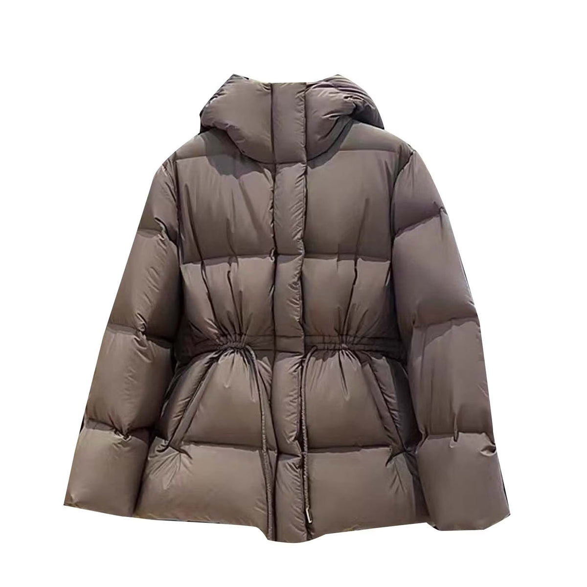 SOKYND Olivia Oversized Drawstring Waist Puffer Jacket JacketSOKYND-246423-BRO-S-36343BrownS