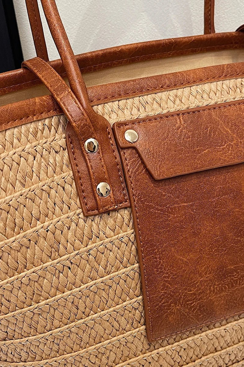 SOKYND Quinn Forest Woven Single - Shoulder Tote BagsBrown
